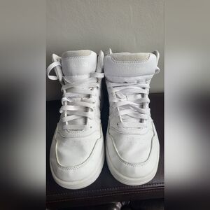 Adidas hoops 3.0 mid classic white for boys size 5 1/2 (big boy)